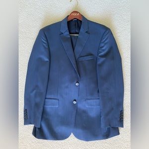 Jos A Bank suit. 42r 36w tailored fit blue 100% wool